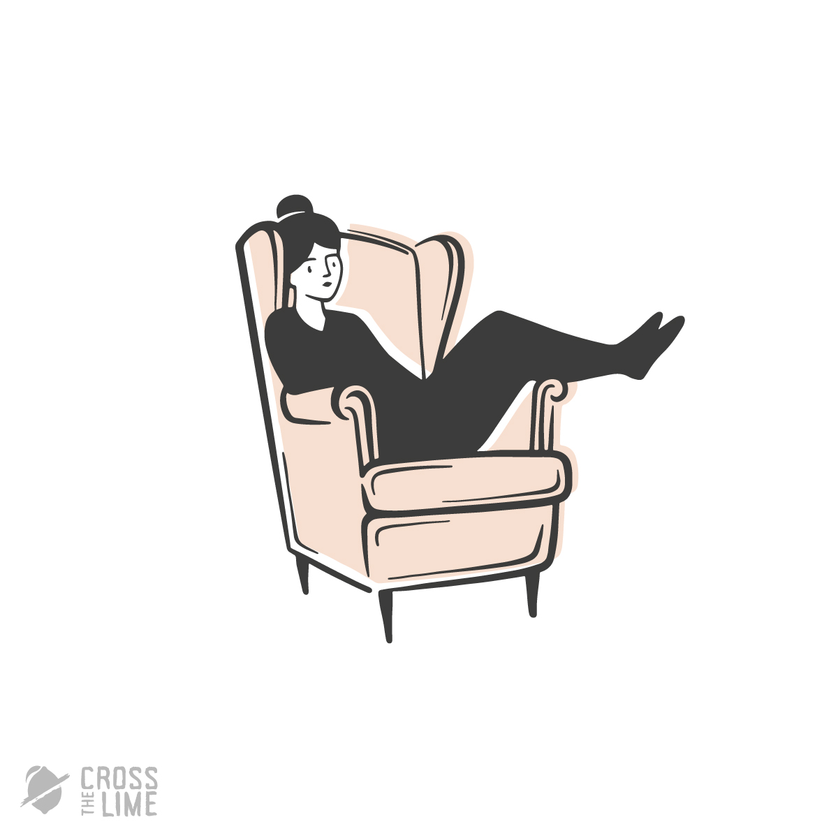 Woman in armchair logo