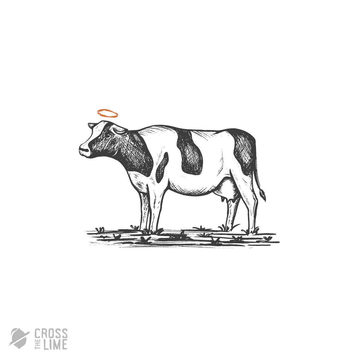 Vintage cow logo