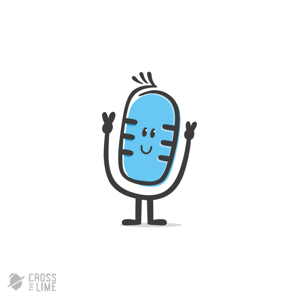 Podcast character logo