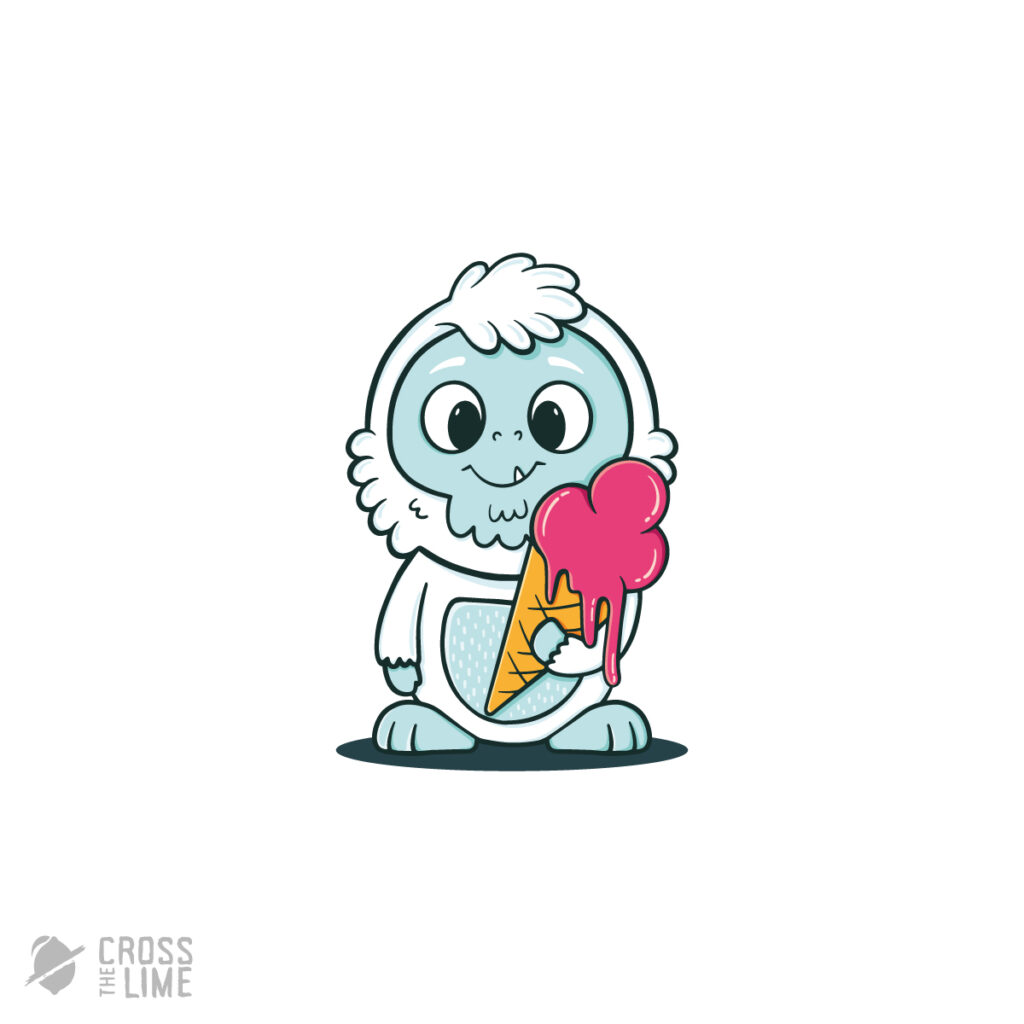 Cute yeti logo