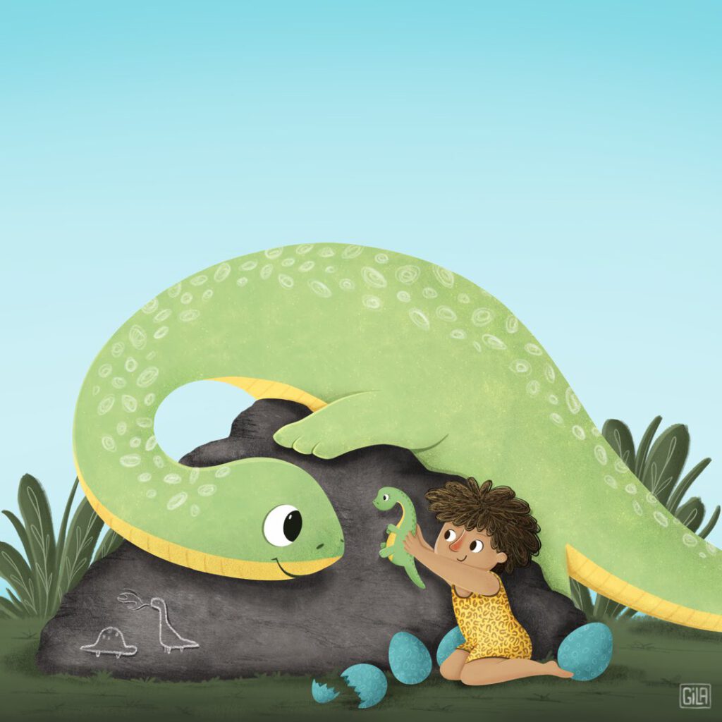 Dinosaur & Kid